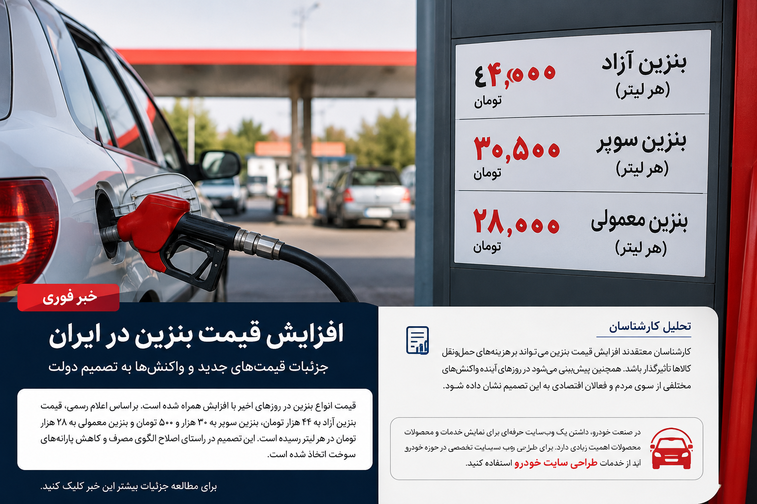 افزایش قیمت بنزین و تأثیر آن بر بازار خودرو