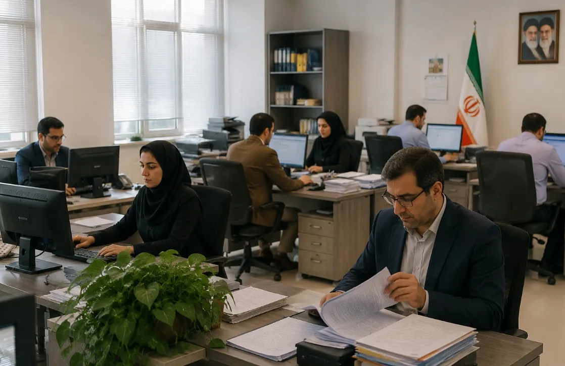 کارمند در محیط اداری و بررسی حقوق و شرایط استخدام